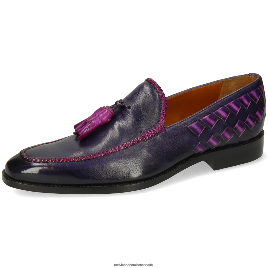 Men Melvin & Hamilton Purple Leonardo 32 Loafers P4V68P261