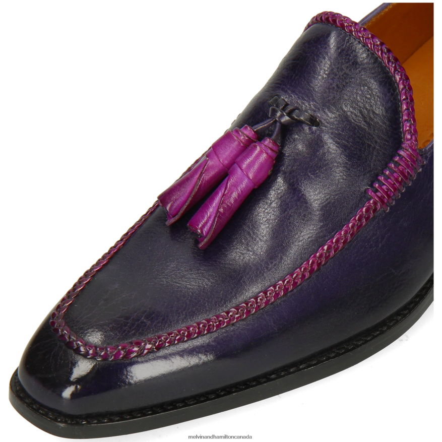 Men Melvin & Hamilton Purple Leonardo 32 Loafers P4V68P261