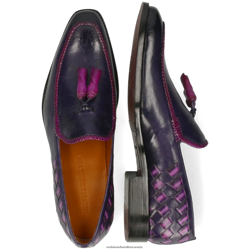 Men Melvin & Hamilton Purple Leonardo 32 Loafers P4V68P261
