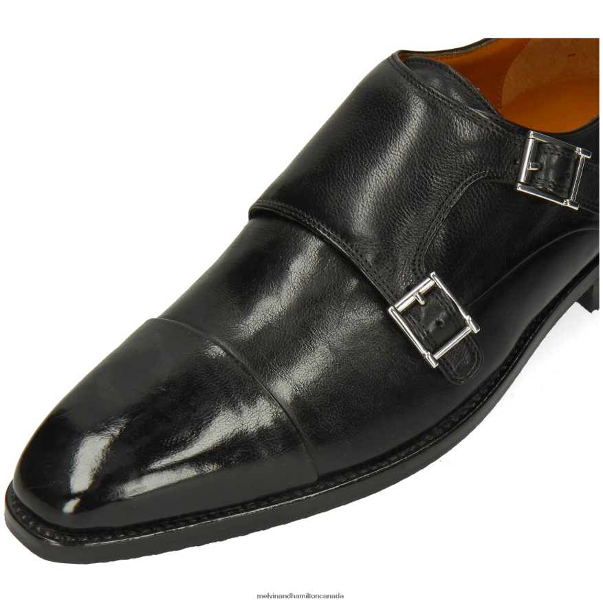 Men Melvin & Hamilton Black Freddy 1 Monk Shoes P4V68P329