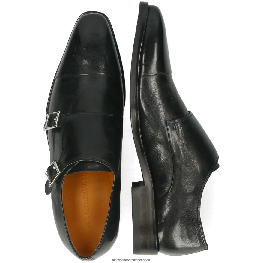 Men Melvin & Hamilton Black Freddy 1 Monk Shoes P4V68P329