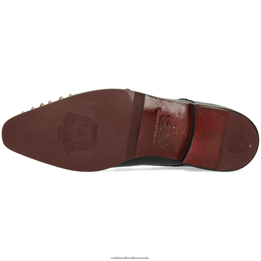 Men Melvin & Hamilton Black Lance 1 Monk Shoes P4V68P343