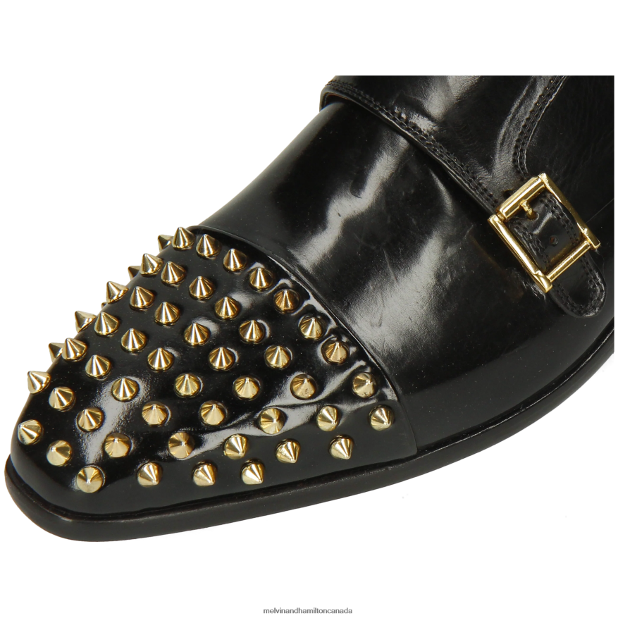 Men Melvin & Hamilton Black Lance 1 Monk Shoes P4V68P343