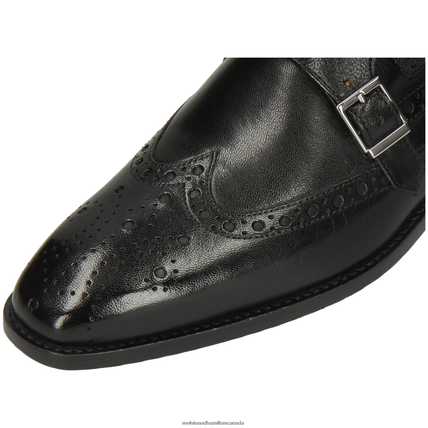 Men Melvin & Hamilton Black Martin 2 Monk Shoes P4V68P352