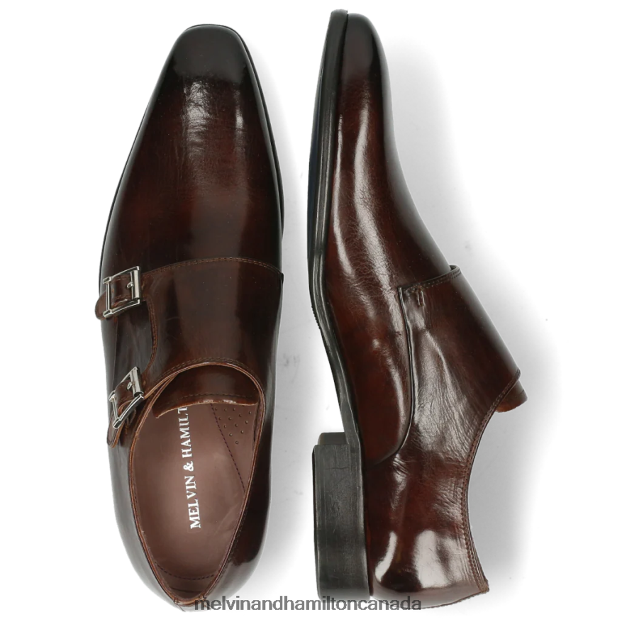 Men Melvin & Hamilton Brown Lance 10 Monk Shoes P4V68P349