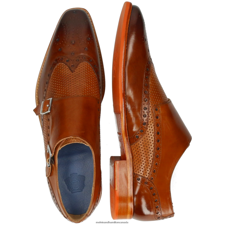 Men Melvin & Hamilton Brown Martin 2 Monk Shoes P4V68P345