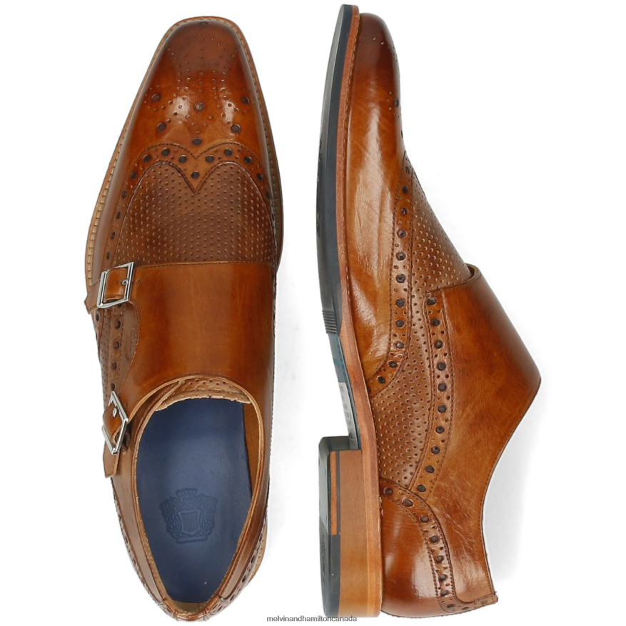 Men Melvin & Hamilton Brown Martin 2 Monk Shoes P4V68P346