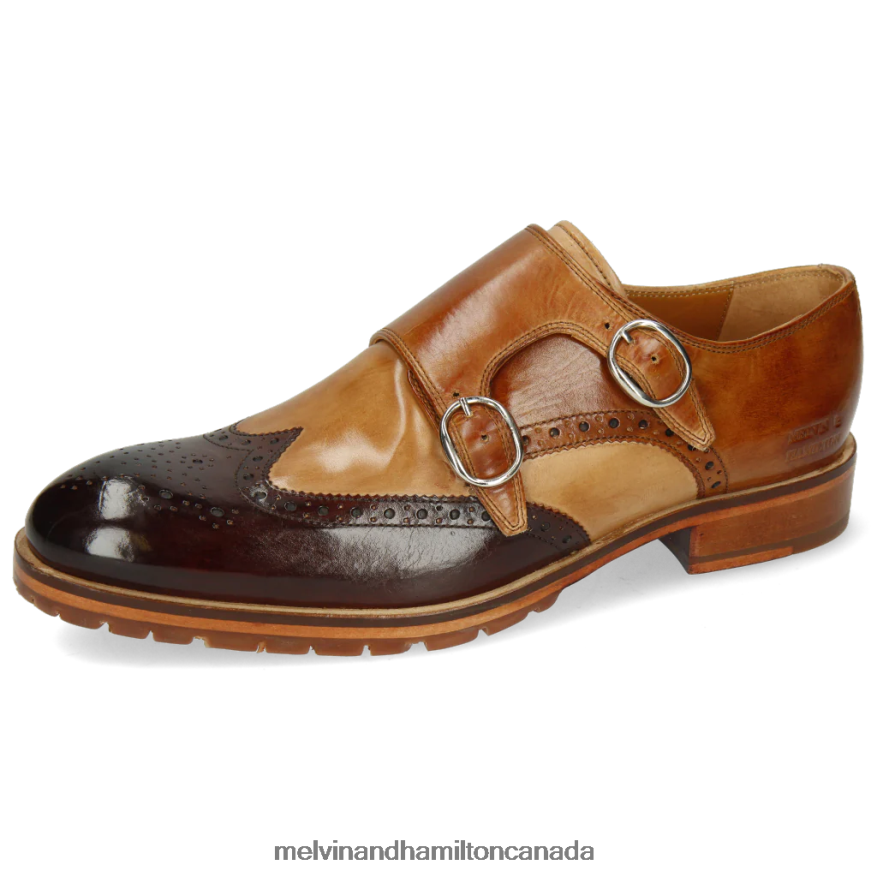 Men Melvin & Hamilton Brown Patrick 24 Monk Shoes P4V68P350