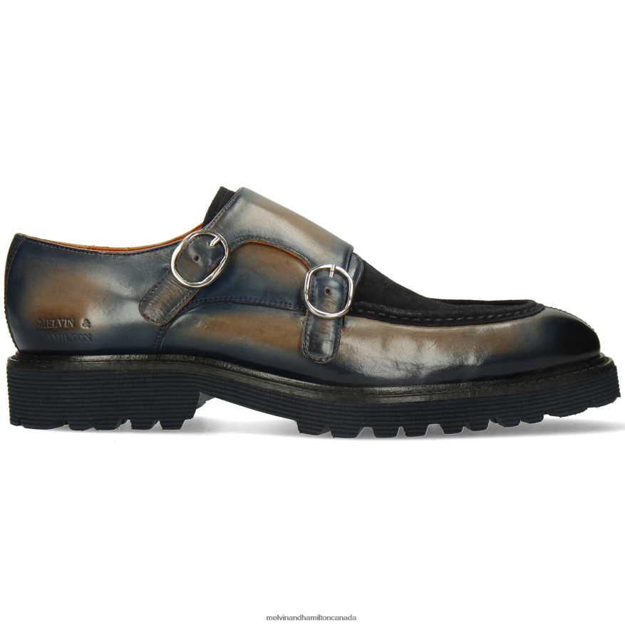 Men Melvin & Hamilton Grey Patrick 30 Monk Shoes P4V68P338