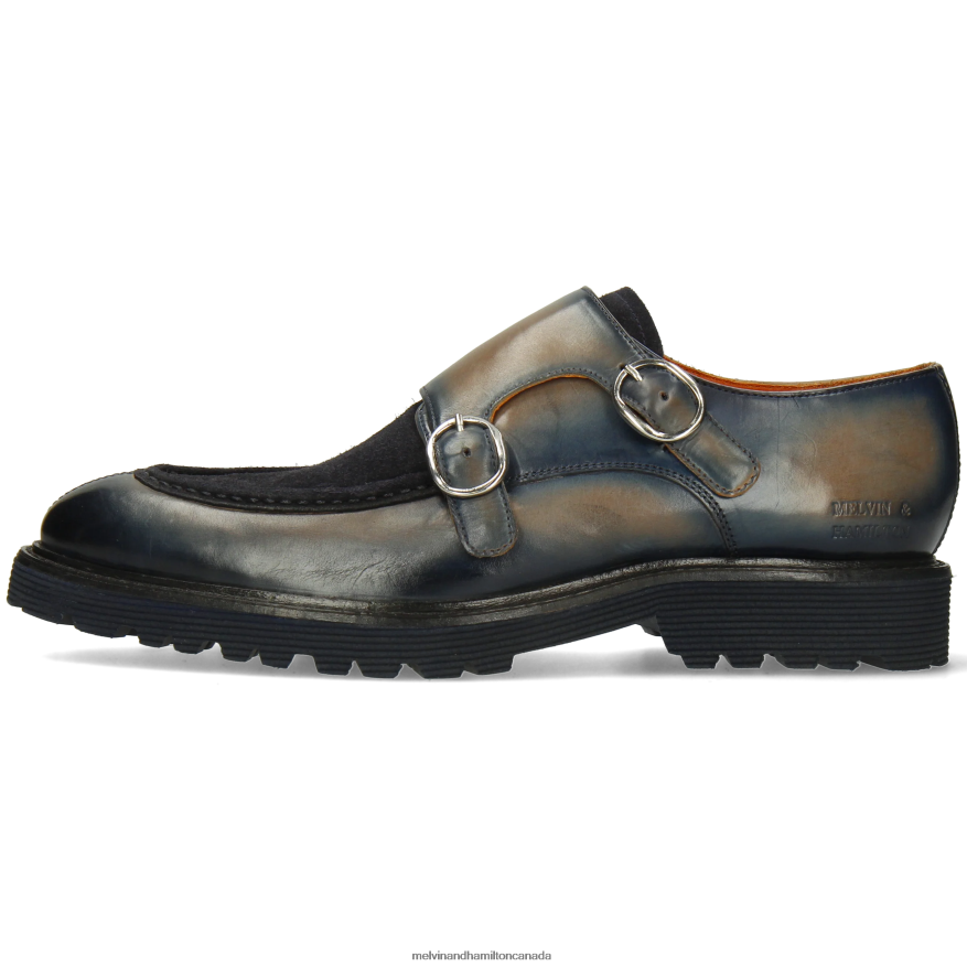 Men Melvin & Hamilton Grey Patrick 30 Monk Shoes P4V68P338