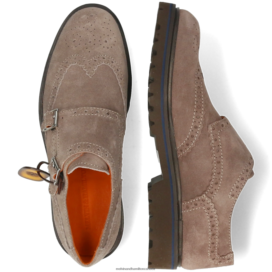 Men Melvin & Hamilton Grey Pierce 25 Monk Shoes P4V68P339
