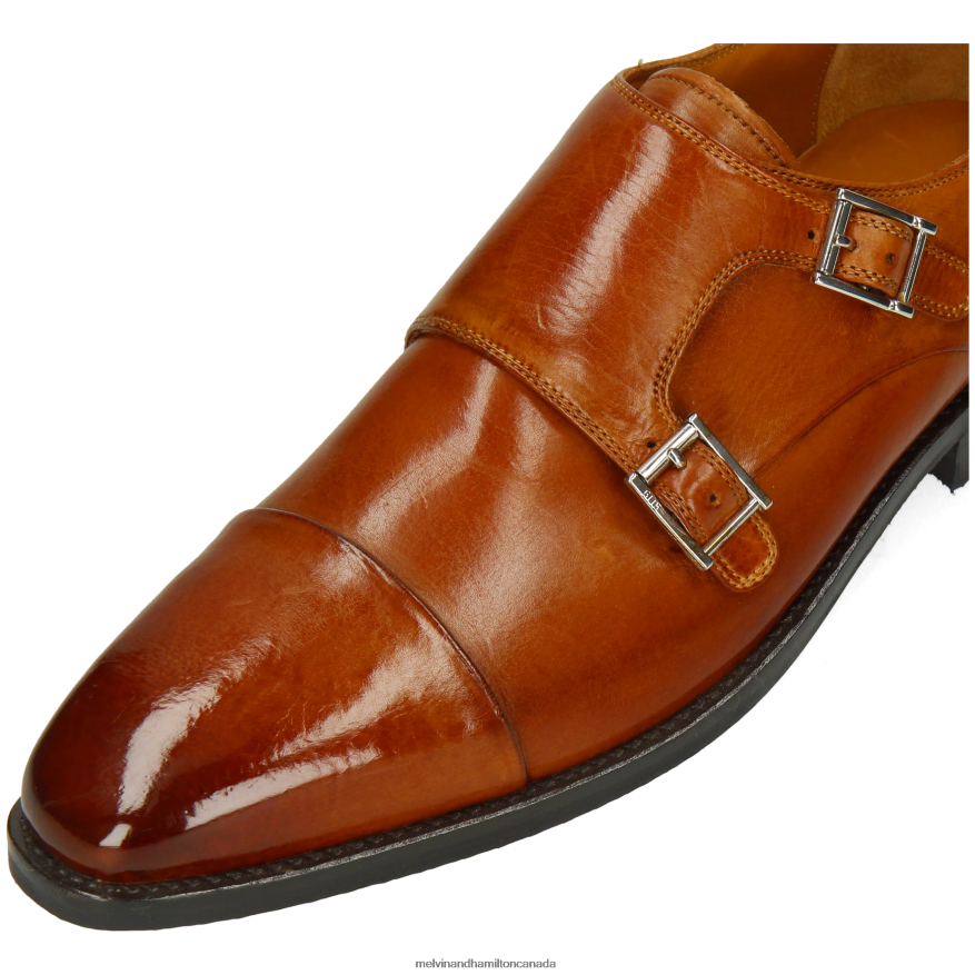 Men Melvin & Hamilton Light Brown Freddy 1 Monk Shoes P4V68P336