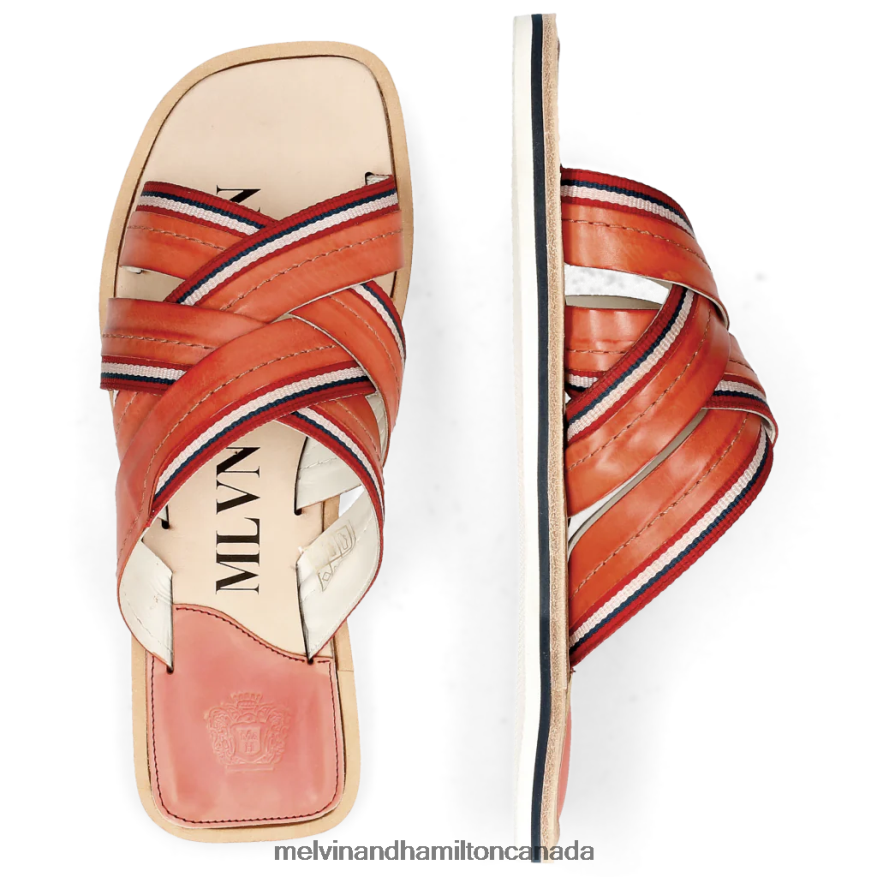 Men Melvin & Hamilton Orange Bob 2 Mules P4V68P734