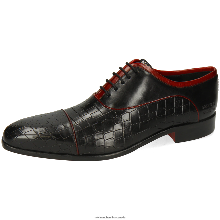 Men Melvin & Hamilton Black Lance 23 Oxford Shoes P4V68P152