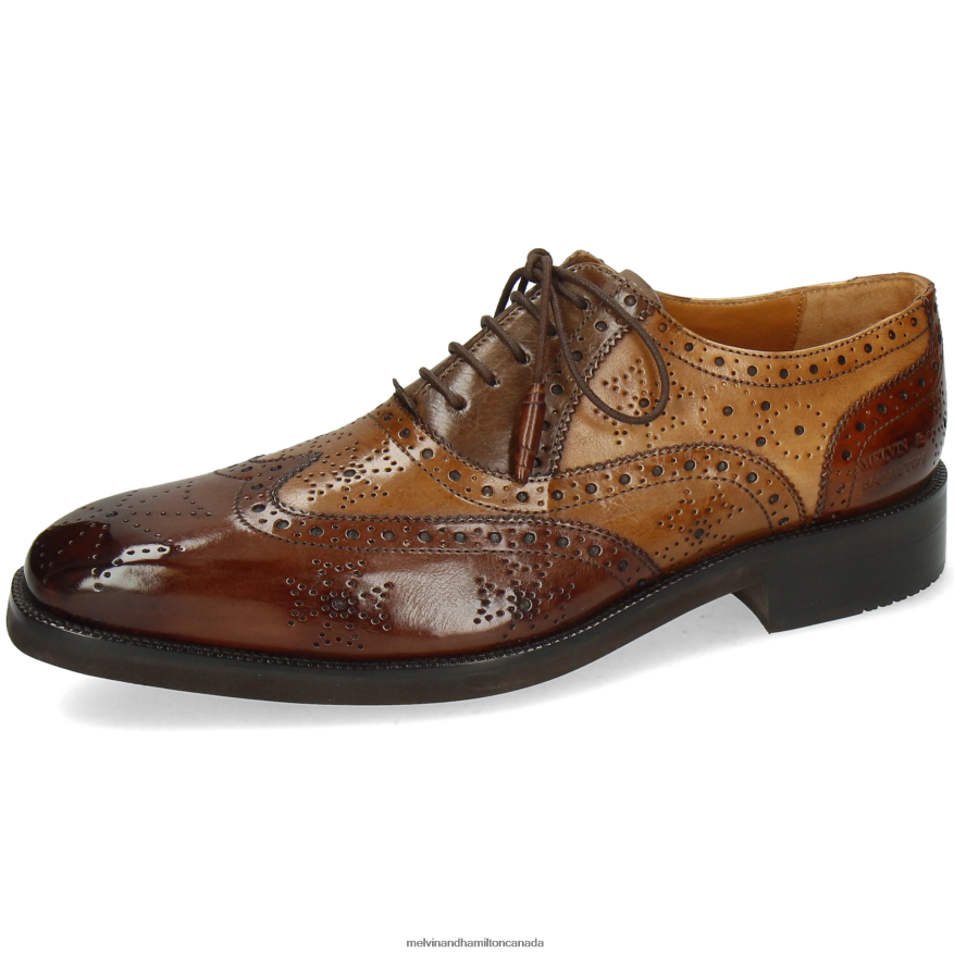 Men Melvin & Hamilton Brown Jeff 28 Oxford Shoes P4V68P200