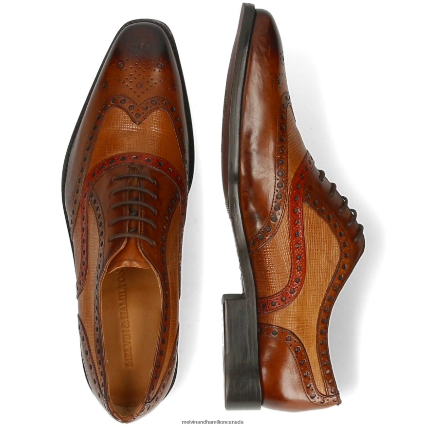 Men Melvin & Hamilton Brown Leonardo 21 Oxford Shoes P4V68P186