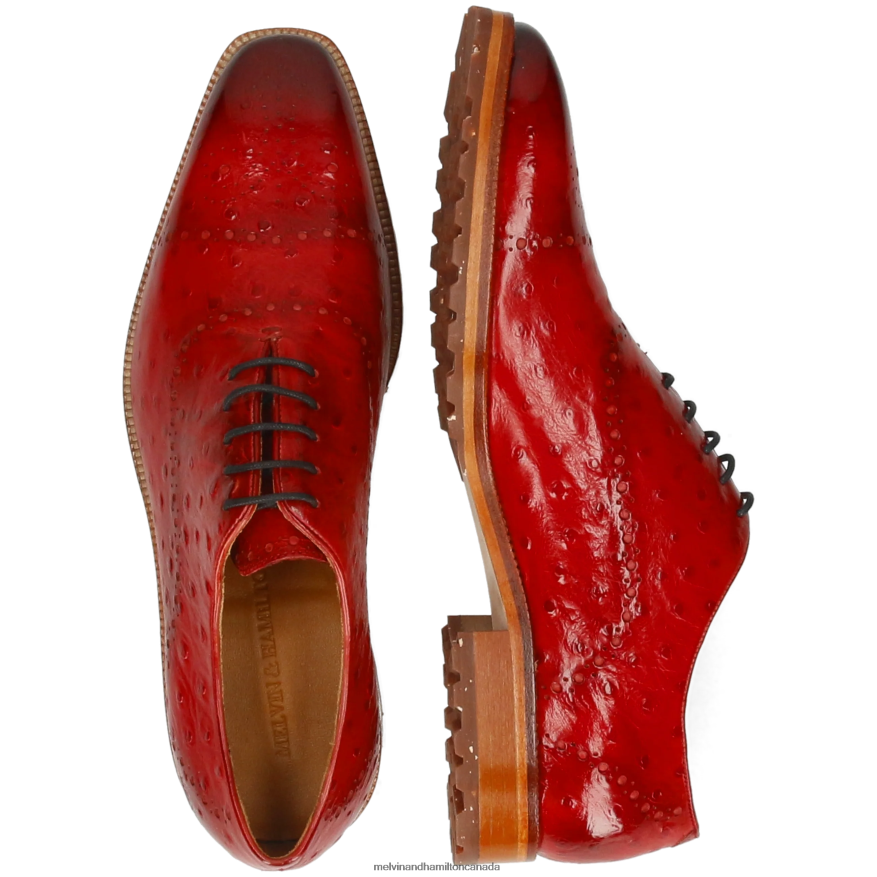 Men Melvin & Hamilton Red Jeff 8 Oxford Shoes P4V68P170
