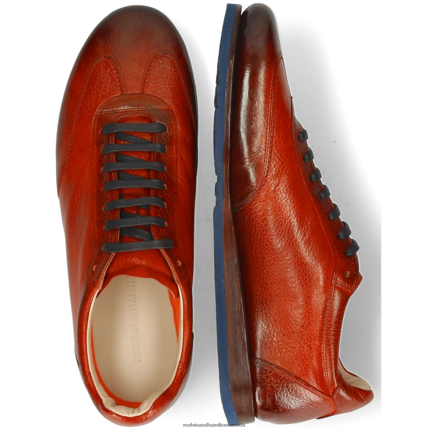 Men Melvin & Hamilton Orange Vadim 1 Sneakers P4V68P587