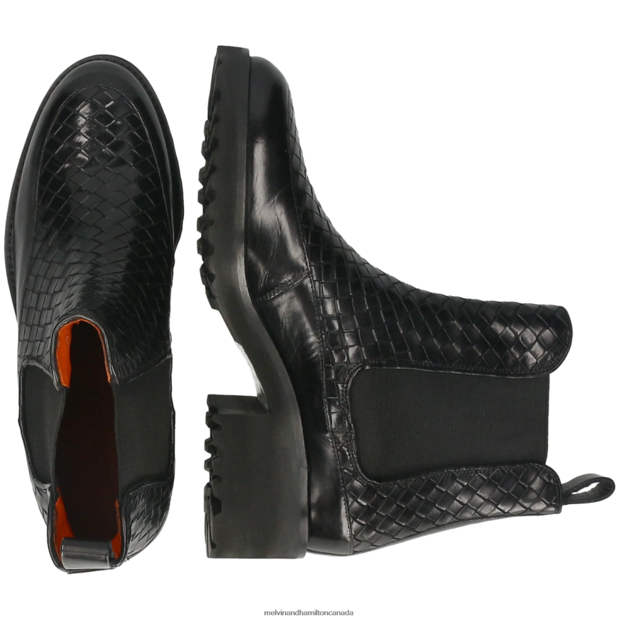 Women Melvin & Hamilton Black Abigail 1 Ankle Boots P4V68P924