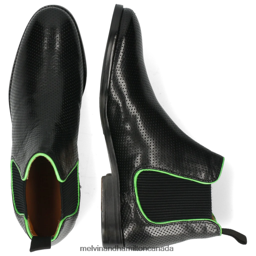 Women Melvin & Hamilton Black Amelie 4 Ankle Boots P4V68P1121