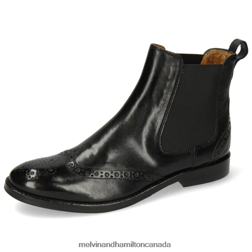 Women Melvin & Hamilton Black Amelie 5 Ankle Boots P4V68P1021