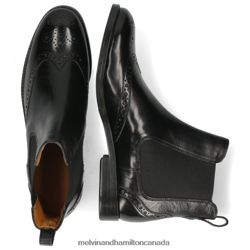 Women Melvin & Hamilton Black Amelie 5 Ankle Boots P4V68P1021