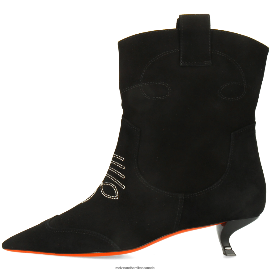 Women Melvin & Hamilton Black Aurora 1 Ankle Boots P4V68P843