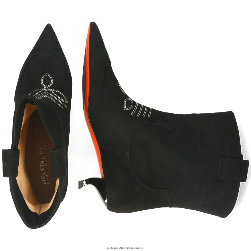 Women Melvin & Hamilton Black Aurora 1 Ankle Boots P4V68P843