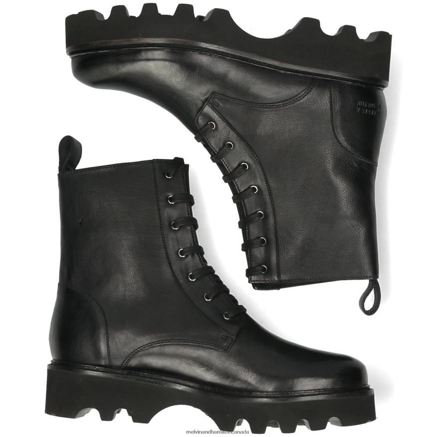 Women Melvin & Hamilton Black Bonnie 13 Ankle Boots P4V68P1096