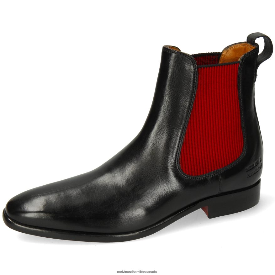Women Melvin & Hamilton Black Emma 8 Ankle Boots P4V68P1025