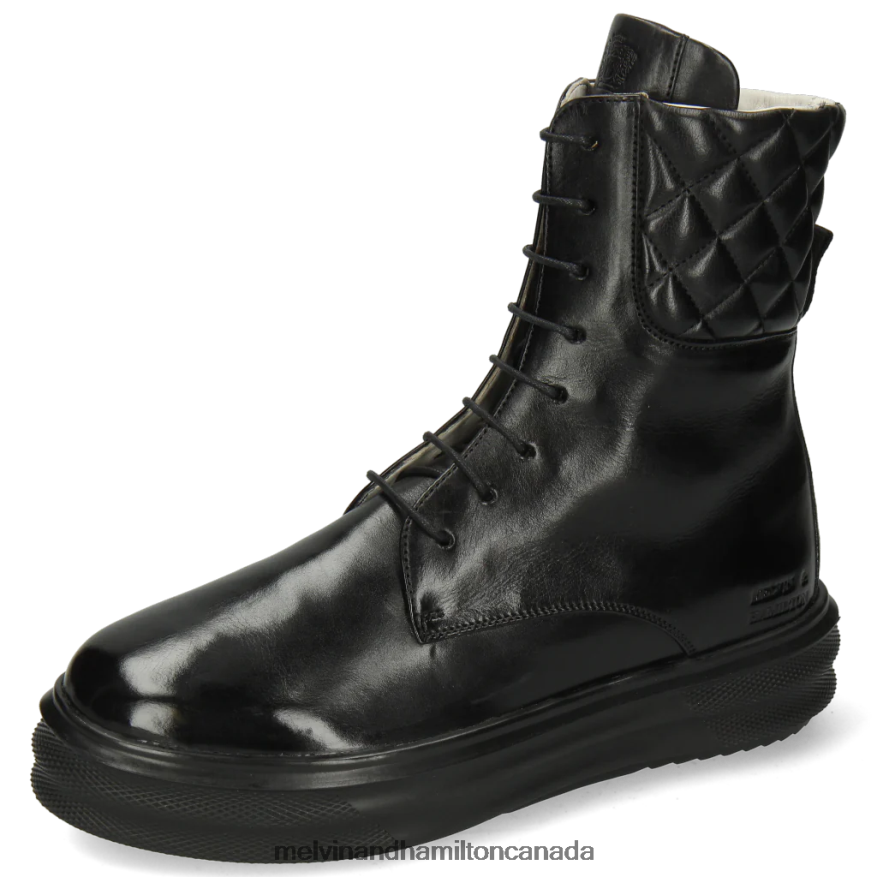 Women Melvin & Hamilton Black Fay 4 Ankle Boots P4V68P1084