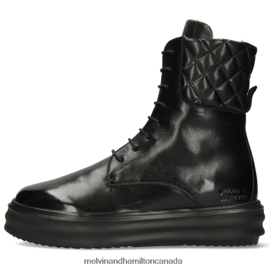 Women Melvin & Hamilton Black Fay 4 Ankle Boots P4V68P1084