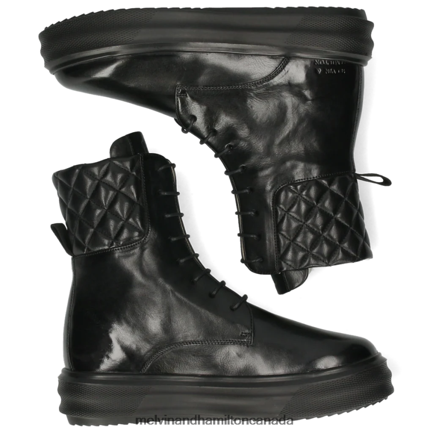 Women Melvin & Hamilton Black Fay 4 Ankle Boots P4V68P1084