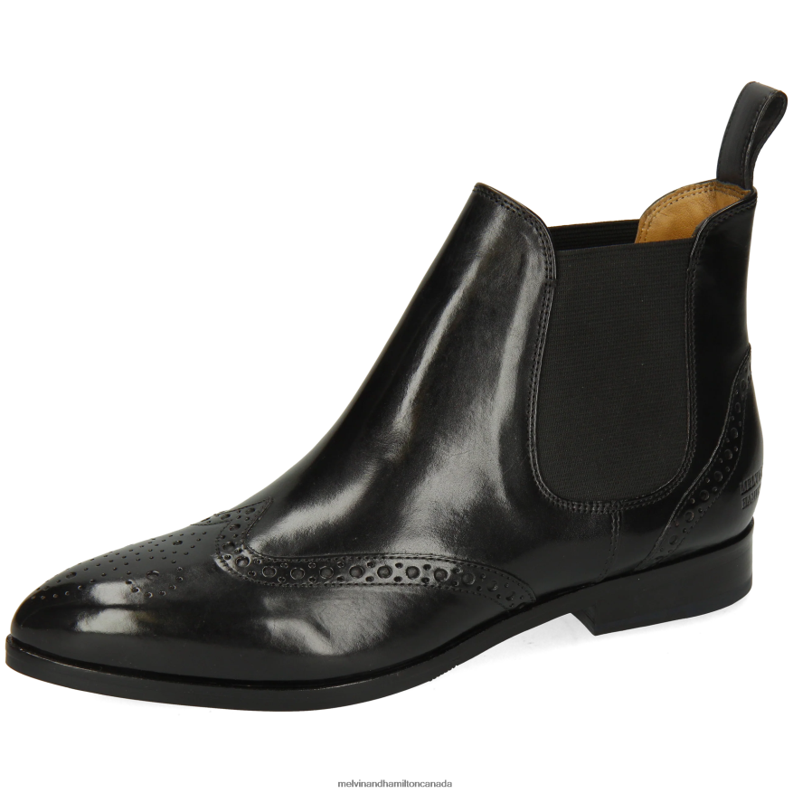 Women Melvin & Hamilton Black Jessy 4 Ankle Boots P4V68P1105