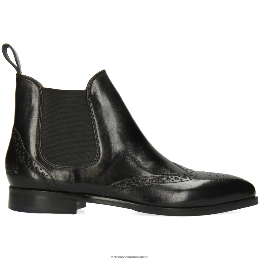 Women Melvin & Hamilton Black Jessy 4 Ankle Boots P4V68P1105