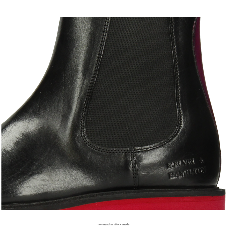 Women Melvin & Hamilton Black Leonie 5 Ankle Boots P4V68P897