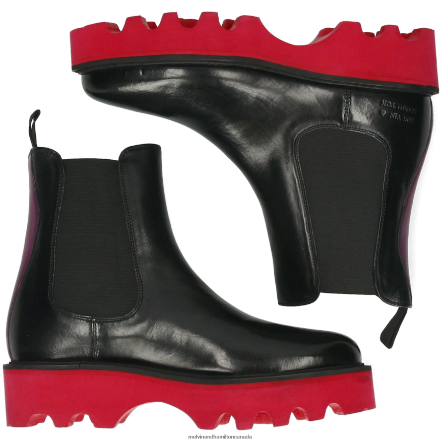 Women Melvin & Hamilton Black Leonie 5 Ankle Boots P4V68P897
