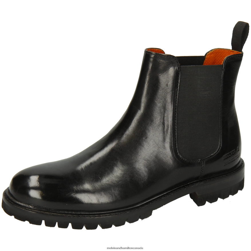 Women Melvin & Hamilton Black Regine 8 Ankle Boots P4V68P814