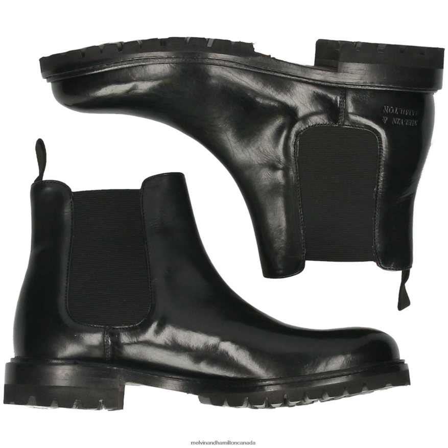 Women Melvin & Hamilton Black Regine 8 Ankle Boots P4V68P828