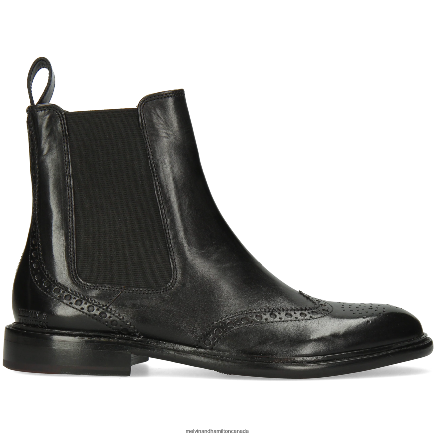 Women Melvin & Hamilton Black Sally 112 Ankle Boots P4V68P1060