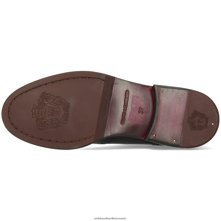 Women Melvin & Hamilton Black Sally 112 Ankle Boots P4V68P1060