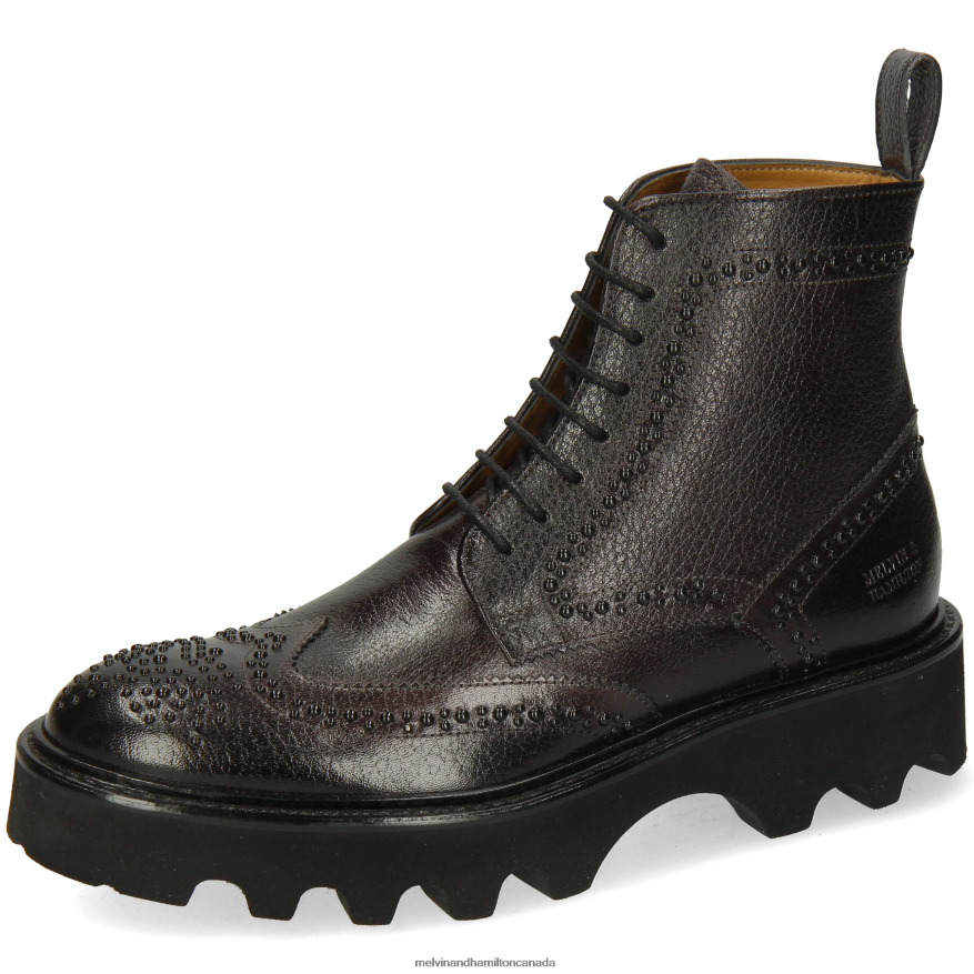 Women Melvin & Hamilton Black Sally 120 Ankle Boots P4V68P882