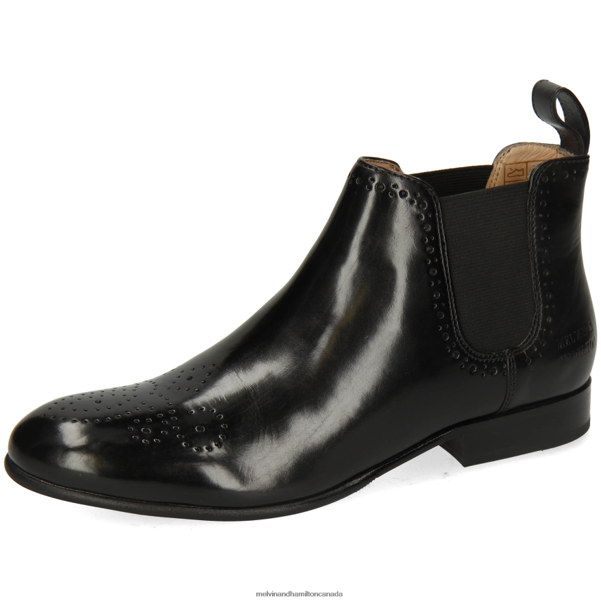 Women Melvin & Hamilton Black Sally 16 Ankle Boots P4V68P784
