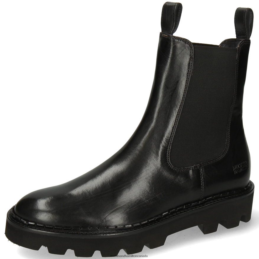 Women Melvin & Hamilton Black Sally 186 Ankle Boots P4V68P779