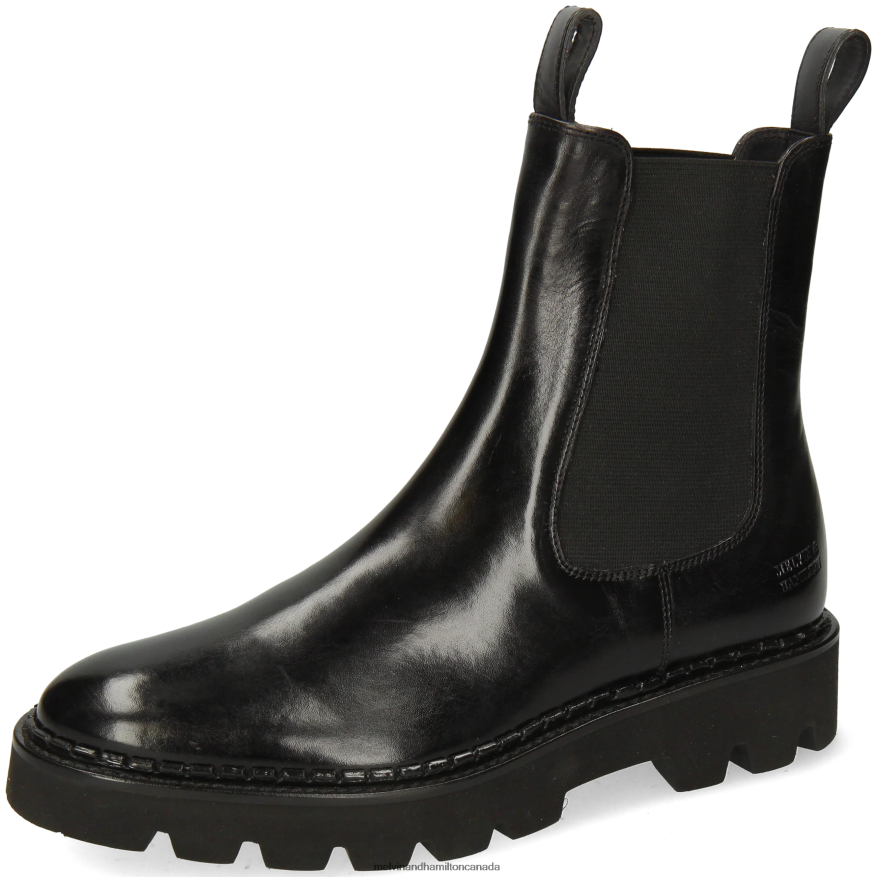 Women Melvin & Hamilton Black Sally 186 Ankle Boots P4V68P908