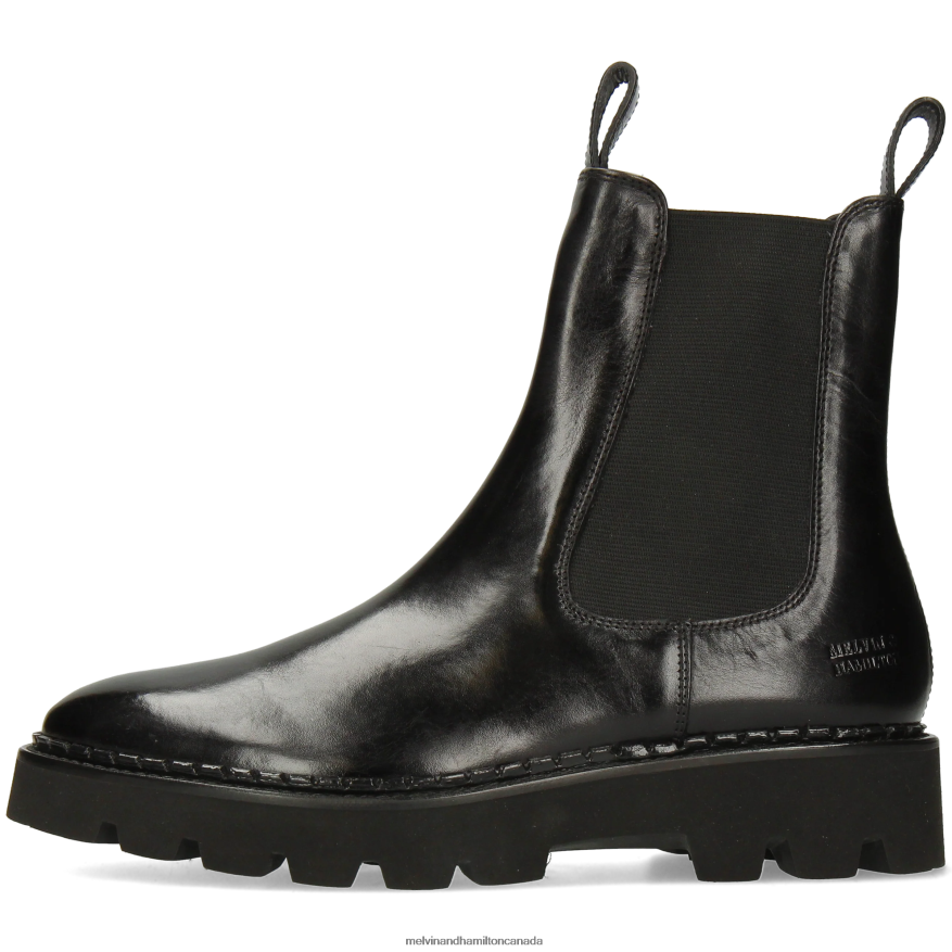 Women Melvin & Hamilton Black Sally 186 Ankle Boots P4V68P908
