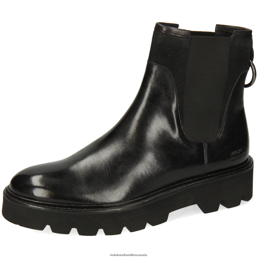 Women Melvin & Hamilton Black Sally 187 Ankle Boots P4V68P917