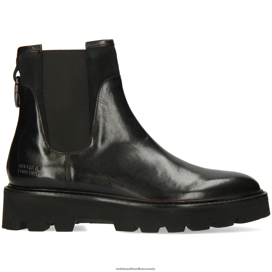 Women Melvin & Hamilton Black Sally 187 Ankle Boots P4V68P917