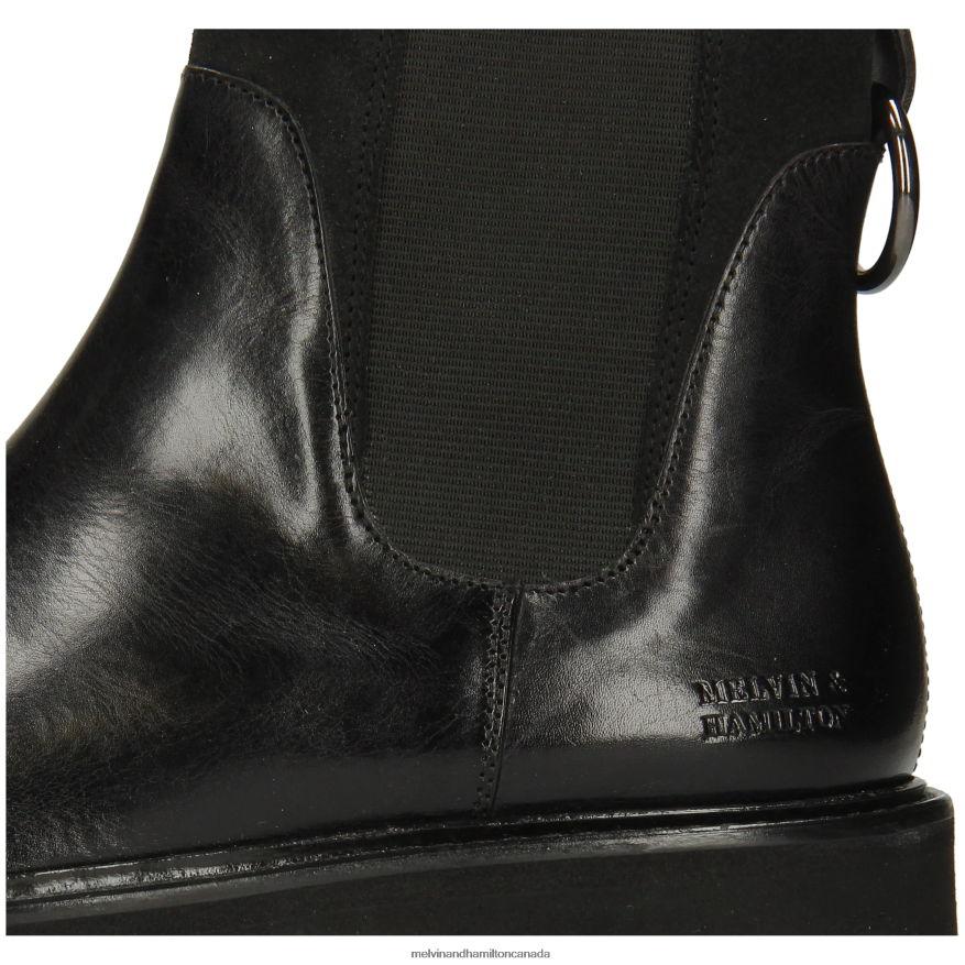 Women Melvin & Hamilton Black Sally 187 Ankle Boots P4V68P917