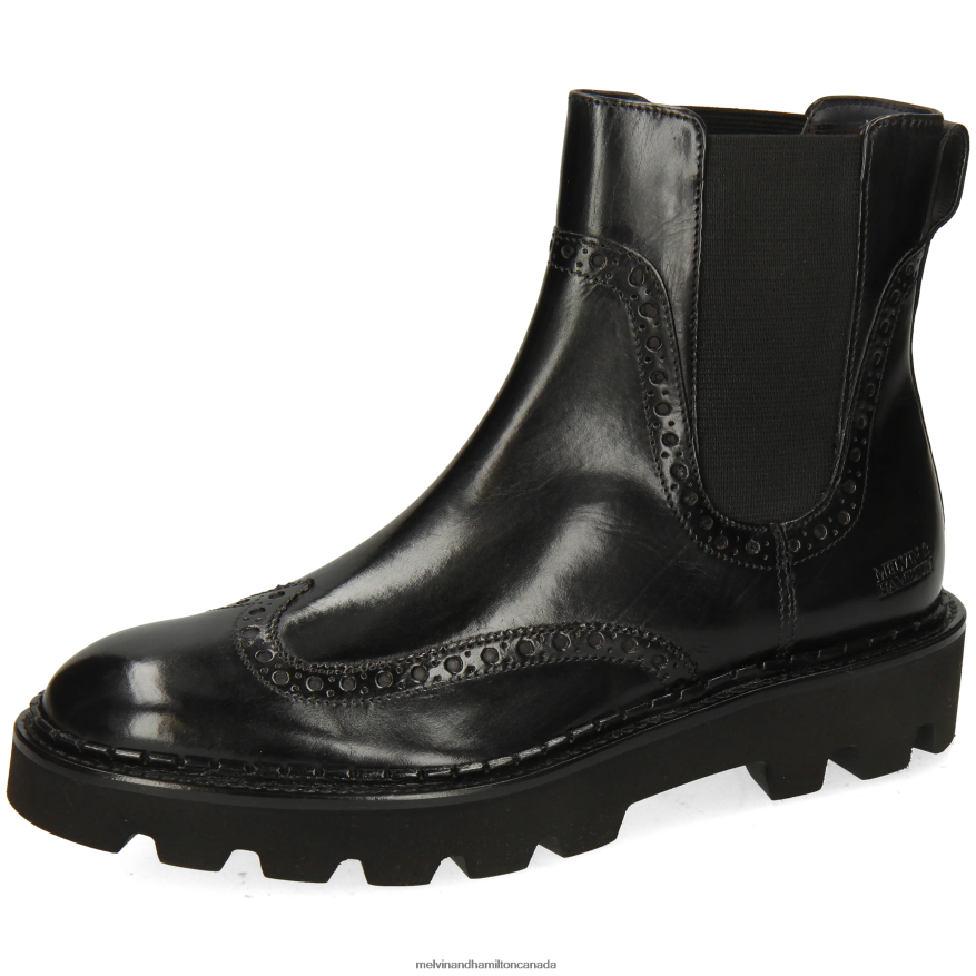 Women Melvin & Hamilton Black Sally 192 Ankle Boots P4V68P802